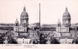 62 - Pas De Calais  -  BOULOGNE Sur MER - La Cathedrale - Carte Stereoscopique - Boulogne Sur Mer