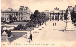 75 - PARIS 01 -  Jardin Des Tuileries Et L Arc De Triomphe Du Carrousel - Distrito: 01