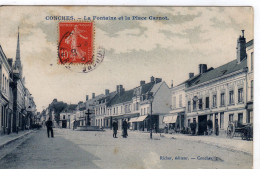 Conches En Ouche La Fontaine Et La Place Carnot - Conches-en-Ouche