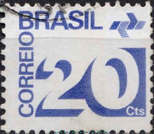 Brésil Poste Obl Yv:1028 Mi:1343 Embleme Des Postes Brésiliennes (cachet Rond) - Usati