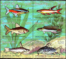 Brésil Poste N** Yv:1206/1211 Poissons - Unused Stamps