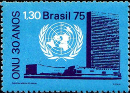 Brésil Poste N** Yv:1180 Mi:1518 ONU 30 Anos (Dent 1 Peu Courte) - Unused Stamps