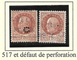 1 04	15	10	N°	517	Perforé	-	C 3	-	CREDIT LYONNAIS - Used Stamps