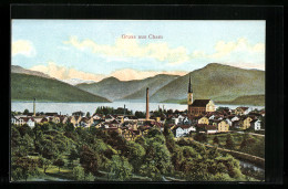 AK Cham, Panorama Der Stadt Mit Der Kirche  - Cham