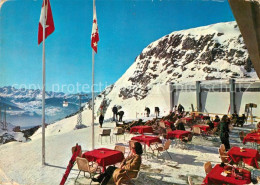 13315487 Montana-Vermala Terrasse Du Restaurant Des Violettes Fernsicht Alpenpan - Altri & Non Classificati