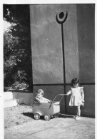 Photo Vintage Paris Snap Shop -enfant Children Voiturette Cart - Anonieme Personen