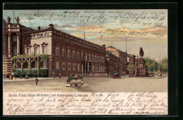 Lithographie Berlin, Partie Am Palais Kaiser Wilhelm I Mit Historischem Eckfenster  - Mitte