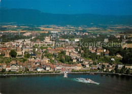 13314679 Nyon VD Les Quais La Ville Et Le Jura Vue Aérienne Nyon VD - Altri & Non Classificati