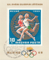 HUNGARY Block 65,used,hinged - Ete 1968: Mexico