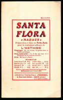 Buvard 13,6 X 21,6 Laboratoires Homéopathiques MADAUS Metz Moselle Santa Flora Traitement De L'asthme - Drogerie & Apotheke