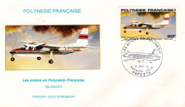 POLYNESIE FDC 1979 AVION ISLANDER - FDC