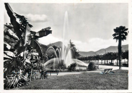 Postcard Switzerland Lago Di Lugano Giardini Pubblici 1952 - Autres & Non Classés