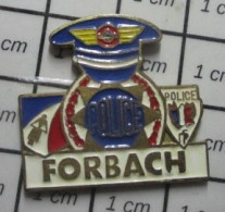 1818B  Pin's Pins : Rare Et Belle Qualité POLICE / GAPETTE FORBACH Moselle En Région Grand Est - Politie