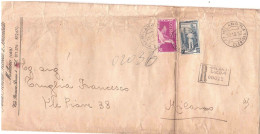 RACCOMANDATA CON L.50 ESPRESSO ANNULLO MILANO N.4 VIA CLERICI - 1946-60: Storia Postale