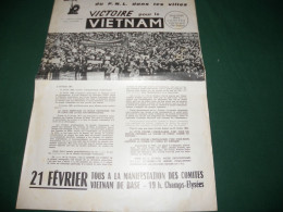 GUERRE DU VIETNAM : " VICTOIRE POUR LE VIETNAM " JOURNAL DES COMITES VIETNAM DE BASE , LE N ° 5 SPECIAL 21 FEVRIER - Desde 1950