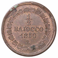 Pio IX  1/2 Baiocco Del 1850, SPL+ - Vatican