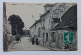 EZANVILLE - Entrée Du Vieux Pays Par DOMONT (1914, Animée, Cariole. Etc... - Frémont Editeur) - Ezanville