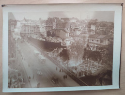 Ancienne Photo Originale Paris Pont Caulaincourt Vue Sur Montmartre Format 18X13 Belle Vue Animee Et Rare - Lugares