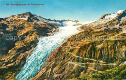 13304077 Rhonegletscher Glacier Du Rhone Mit Furkastrasse Rhonegletscher Glacier - Altri & Non Classificati