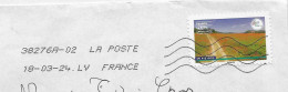 YT 2308 Autocollant - Champ De Coquelicots - Aveyron - Enveloppe Entière - Brieven En Documenten