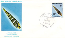POLYNESIE FDC 1979 COQUILLAGE - FDC