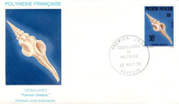 POLYNESIE FDC 1979 COQUILLAGE - FDC