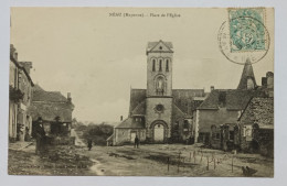 Néau (Mayenne) - Place De L'Eglise (animée, Circulée Et Timbrée 1905 - Edit. Fortin Cliché Hamel Jallier Et Cie) - Sonstige & Ohne Zuordnung