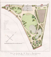 Plan Du Jardin De Mr. Piret à Mariembourg - Region Wallonne Wallonie / Belgique Belgium Belgien / Botanical B - Estampes & Gravures