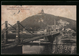 AK Porta Westfalica, Wittekindsberg Mit Kettenbrücke  - Porta Westfalica