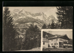 AK Garmisch-Partenkirchen, Gasthaus Gschwandtnerbauer Und Blick Auf Alpspitze  - Garmisch-Partenkirchen