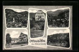 AK Ottenhöfen / Schwarzwald, Hotel Pflug In Den Anlagen, Ortsansicht, Kurgarten  - Andere & Zonder Classificatie