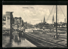 AK Duisburg, Hafenpartie Mit Stadtblick  - Duisburg