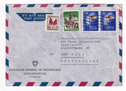 Lettre Johannesburg 1968 Afrique Du Sud Consulate General Of Switzerland Suisse Schweiz South Africa - Briefe U. Dokumente