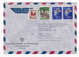 Lettre Johannesburg 1968 Afrique Du Sud Consulate General Of Switzerland Suisse Schweiz South Africa - Storia Postale