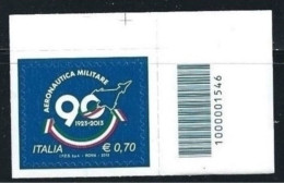 ● ITALIA 2013 ֍  AERONAUTICA MILITARE ֍ CODICE A BARRE ● Il Più RARO Fino Al 2013 ● Singolo ** ● - Bar Codes