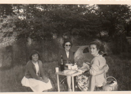 Photo Vintage Paris Snap Shop-femme Women Pique-nic Deux Chevaux - Cars