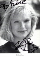 CPA Schauspielerin Sybille Waury, Portrait, Autogramm - Attori
