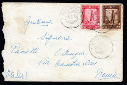 SOMALIA ITALIANA, BUSTA 1935, SASS. 217+219, CHISIMAIO X ROMA - Somalia