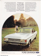 Feuillet De Magazine Ford Granada 1972 - Automobili