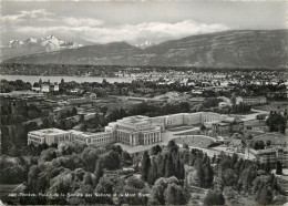 Postcard Switzerland Genève Palais De La Societe Des Nations Et Mont Blanc - Genève