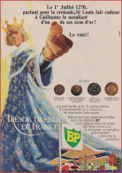 Trésor Des Rois De France Chez BP. British Petroleum. Essence. Visuel Saint Louis Offrant Un écu D'or. 1970. - Advertising