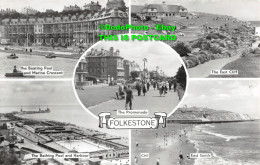 R355885 Folkestone. The Bathing Pool And Harbour. East Sands. The Promenade. A. - World