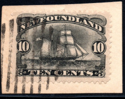 3120.1887 10 C,SCHOONER ON PIECE #59 - 1865-1902