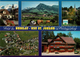 13288147 Nesslau Neu St. Johann Kuehe Fliegeraufnahme Nesslau - Andere & Zonder Classificatie