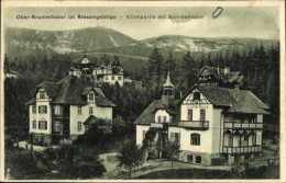 CPA Ober Krummhübel Riesengebirge Schlesien, Villenpartie, Schneekoppe - Schlesien