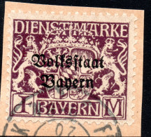 3121.1918  OFFICIAL 1 M. MAROON ON PIECE #O33 - Used