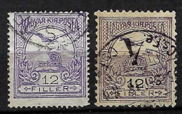 HONGRIE Ca.1900-13: Lot D' Obl., 2 Nuances - Gebraucht