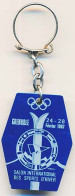 Porte-clefs X° Jeux Olympiques D'Hiver De Grenoble 1968 Olympic Games 68 Salon International Des Sports D'Hiver 24-28 * - Andere & Zonder Classificatie
