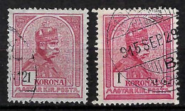 HONGRIE Ca.1900-13: Lot D' Obl., 2 Nuances - Gebraucht