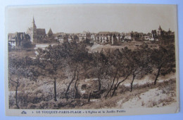 FRANCE - PAS DE CALAIS - LE TOUQUET-PARIS-PLAGE - L'Eglise Et Le Jardin Public - Le Touquet